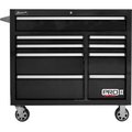 Homak Homak Pro II Series 41"W X 24-1/2"D X 39"H 9 Drawer Black Roller Tool Cabinet BK04041092